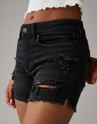 AE Next Level Super Low-Rise Ripped Denim Short Short