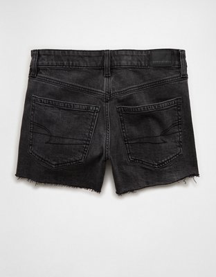 Женские шорты American Eagle AE Stretch Low-Rise Perfect Midi, цвет: Чёрный — фото 4