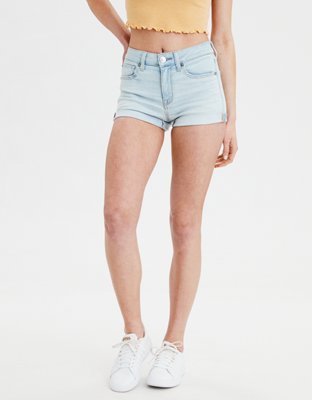 american eagle high waisted jean shorts