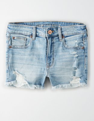 Ae High Waisted Denim Short Short