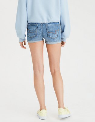 american eagle blue jean shorts