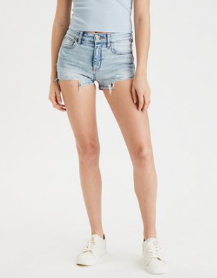 Ae Next Level High Waisted Denim Short Short 2024