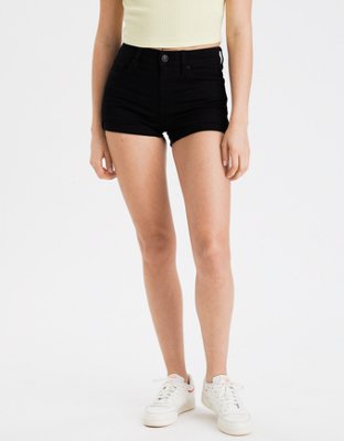 ae next level high waisted denim short short