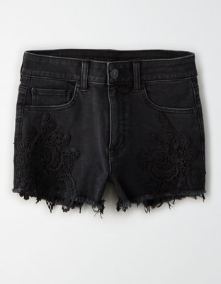 black jean short shorts