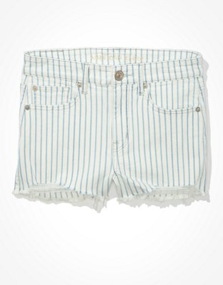 AE High-Waisted Striped Denim Short Short