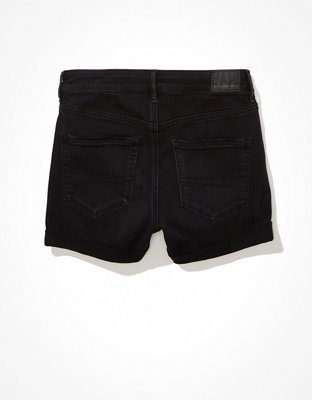 american eagle black jean shorts