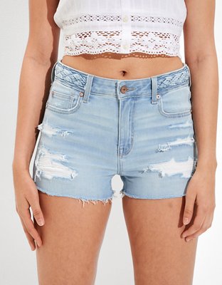 AE Ne(x)t Level High V-Rise Denim Short Short  Vintage high waisted shorts,  Simple trendy outfits, Short outfits