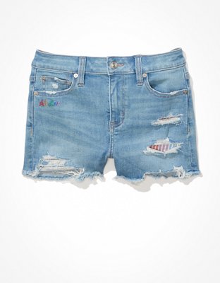 AE Ne(x)t Level Curvy High-Waisted Denim Short Short