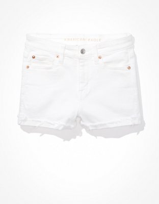 Buy AMERICAN EAGLE OUTFITTERS Women White High Rise Denim Shorts - Shorts  for Women 19532918