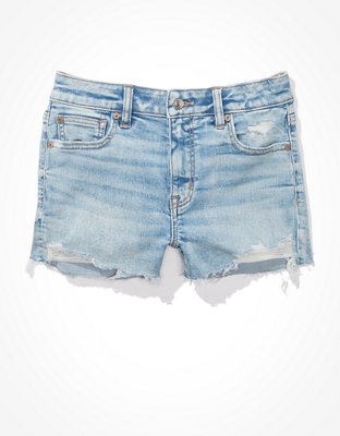 Stylish Blue High Waisted Denim Short  High waisted shorts denim, Hot short  jeans, Denim shorts