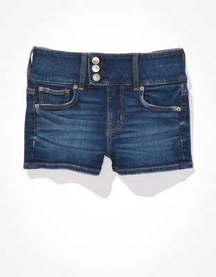 AE High-Waisted Denim Midi Short