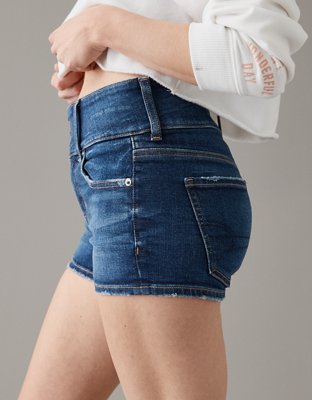 PacSun Medium Blue Stretch Low Rise Denim Shorts