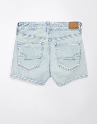 AE Next Level High-Waisted V-Rise Distressed Denim Short