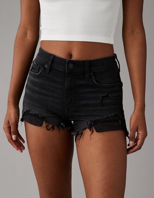 American eagle black jean shorts on sale