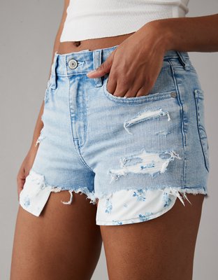 AE Ne(x)t Level + Curvy Super High-Waisted Denim Short Short