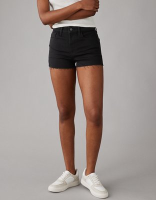 Shape Black High Waisted Denim Shorts