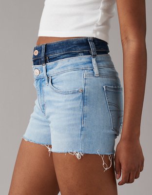 Женские брюки American Eagle AE Real Good Repurposed Next Level High-Waisted Double Waist Short Short — фото 5