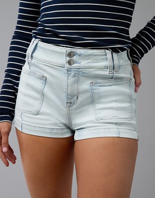 AE Next Level Ripped High-Waisted Denim Short Short