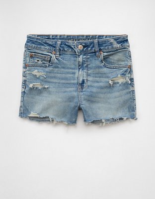 AE Next Level Ripped High-Waisted Denim Short Short