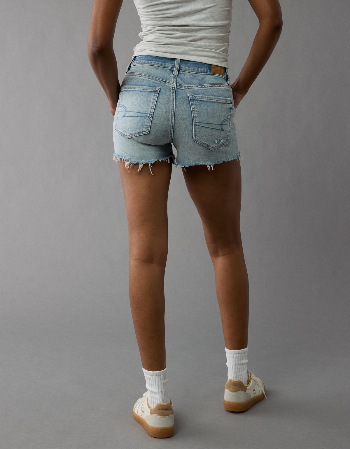 AE Next Level Ripped High-Waisted Denim Short Short - image 2