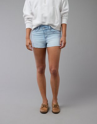 AE Next Level Ripped High-Waisted Denim Short Short