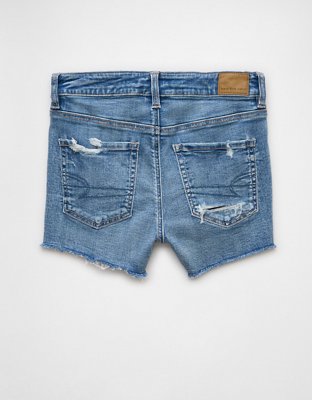 Short court déchiré à taille haute en denim Next Level AE