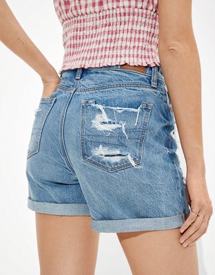 AE Denim Baggy Mom Shorts