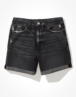 ae denim baggy mom shorts