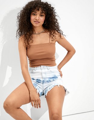 AE Highest Waist Denim Mom Shorts