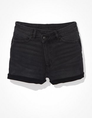 AE Stretch Highest Waist Crossover Denim Mom Shorts