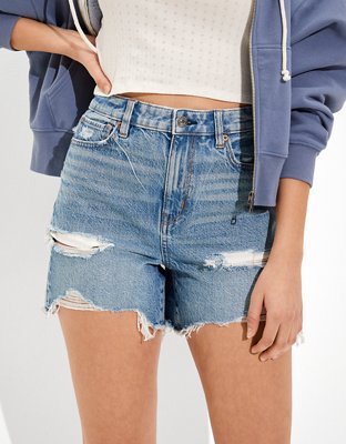 AE Denim Baggy Mom Shorts