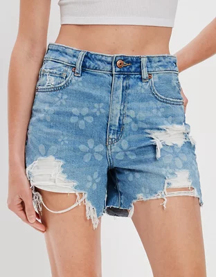 AE Denim Highest Waist Baggy Short