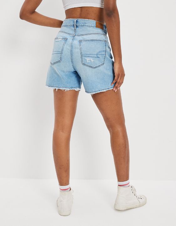 AE Dreamy Drape Denim Highest Waist Baggy Short