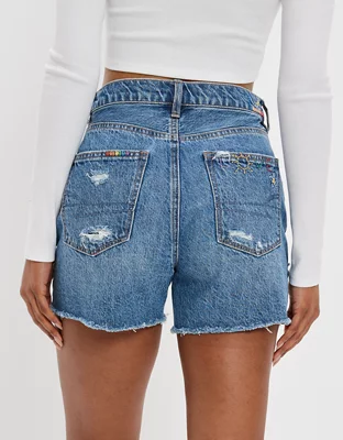 AE Pride Denim Highest Waist Baggy Short