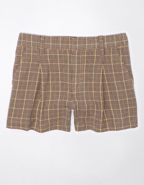 AE High-Waisted Plaid Baggy Trouser Short