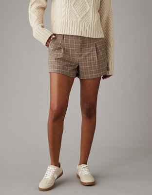 AE HighWaisted Plaid Baggy Trouser Short