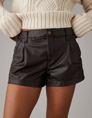 Faux Leather They Like It or Not High-Waisted Shorts