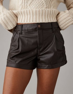 AE HighWaisted Baggy Vegan Leather Short