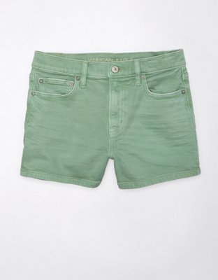 AE Strigid Denim Distressed Mom Short