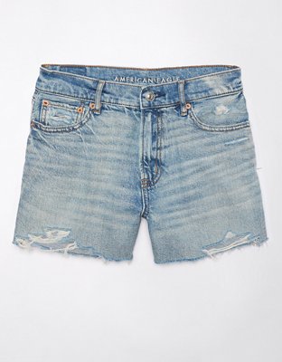 AE Strigid Super High-Waisted Relaxed Distressed Denim Short