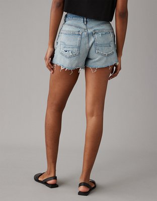 AE Strigid Super High-Waisted Relaxed Ripped Denim Short