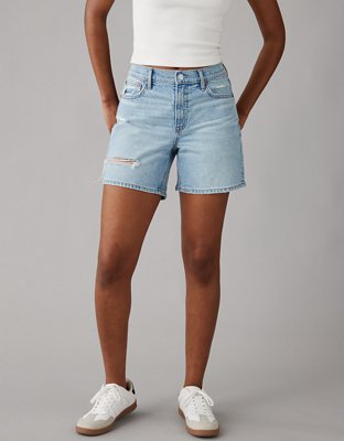 AE Strigid Super High-Waisted 6 Relaxed Ripped Denim Short