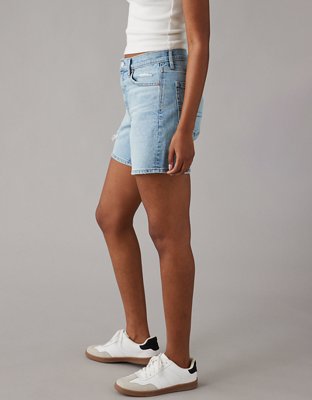 AE Strigid Super High-Waisted 6" Relaxed Ripped Denim Short