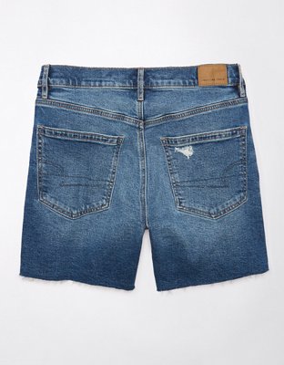 AE Strigid Super High-Waisted 6" Relaxed Ripped Denim Short