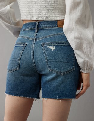 AE Strigid Super High-Waisted 6" Relaxed Ripped Denim Short