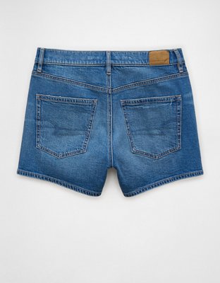 AE Strigid Denim Short Cintura Super Alta Relajado