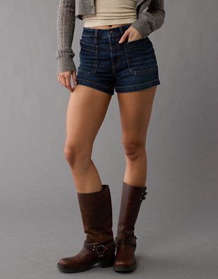 AE Strigid Super High-Waisted Relaxed Denim Short