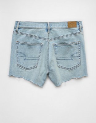 AE Strigid Denim Short Cintura Super Alta Relajado