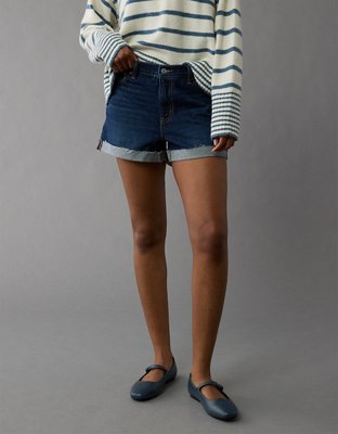 AE Strigid Super High-Waisted Relaxed Denim Short