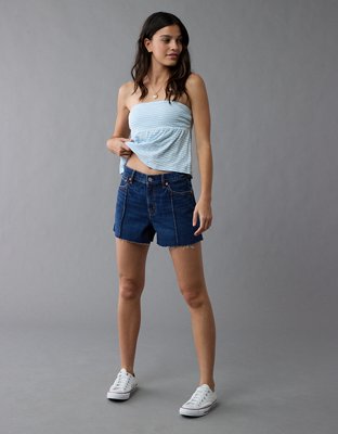 AE Strigid Super High-Waisted Relaxed Denim Short